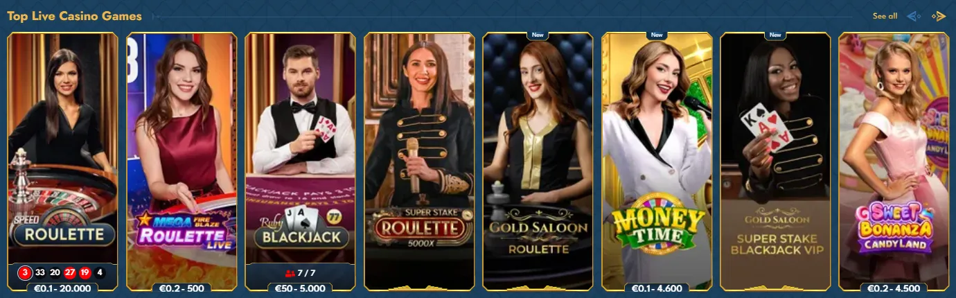 Casea Casino top live casino games